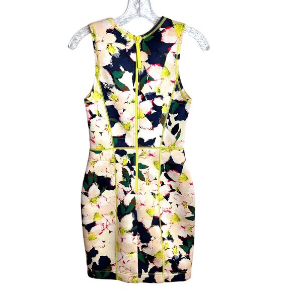 J Crew Floral Cove Surf Scuba Neoprene Bodycon Dress Casual SZ 00 - Picture 2 of 11